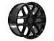 CV62 Gloss Black 6-Lug Wheel; 22x9; 28mm Offset (07-13 Sierra 1500)