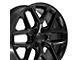 CV62 Gloss Black 6-Lug Wheel; 22x9; 28mm Offset (07-13 Sierra 1500)