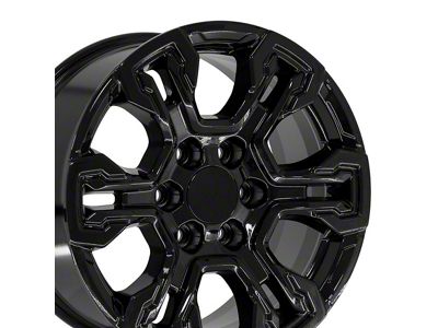 CV65 Gloss Black 6-Lug Wheel; 18x8.5; 26mm Offset (07-13 Sierra 1500)