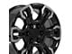 CV65 Gloss Black Machined 6-Lug Wheel; 18x8.5; 26mm Offset (07-13 Sierra 1500)