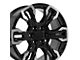 CV65 Gloss Black Machined 6-Lug Wheel; 20x9; 26mm Offset (07-13 Sierra 1500)