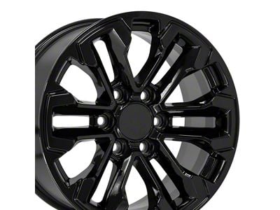 CV69 Gloss Black 6-Lug Wheel; 18x8.5; 26mm Offset (07-13 Sierra 1500)