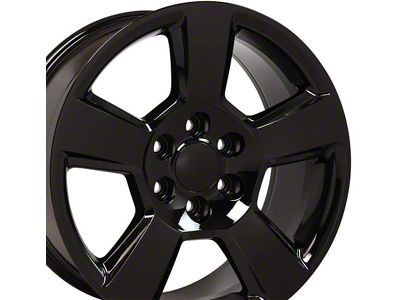 CV76 Gloss Black 6-Lug Wheel; 20x9; 27mm Offset (07-13 Sierra 1500)