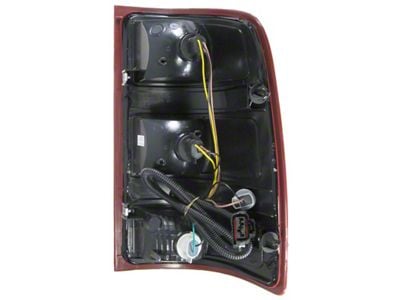 Tail Light; Chrome Housing; Red Clear Lens; Driver Side (07-09 Sierra 1500)