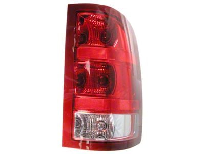 Tail Light; Chrome Housing; Red Clear Lens; Passenger Side (07-09 Sierra 1500)