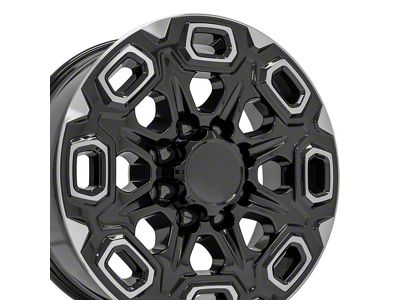 CV64B Black Machined 8-Lug Wheel; 20x8.5; 47mm Offset (11-14 Sierra 2500 HD)