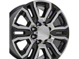 CV70B Black Machined 8-Lug Wheel; 20x8.5; 47mm Offset (11-14 Sierra 2500 HD)