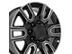 CV96B Black Machined 8-Lug Wheel; 20x8.5; 47mm Offset (11-14 Sierra 2500 HD)