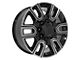 CV96B Black Machined 8-Lug Wheel; 20x8.5; 47mm Offset (11-14 Sierra 2500 HD)