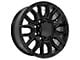 CV97B Black 8-Lug Wheel; 20x8.5; 47mm Offset (11-14 Sierra 2500 HD)