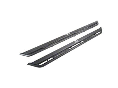 Go Rhino Dominator Xtreme DT Side Step Bars; Textured Black (07-10 Sierra 2500 HD Crew Cab)