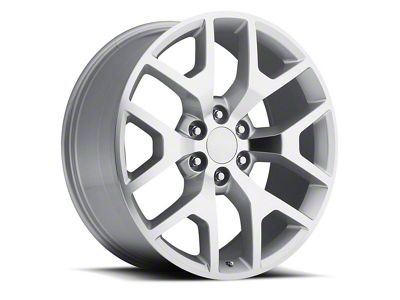 2014 Sierra Replica Silver Machined 6-Lug Wheel; 22x9; 31mm Offset (07-13 Silverado 1500)