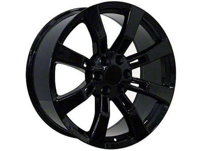 CA82 Gloss Black 6-Lug Wheel; 22x9; 31mm Offset (07-13 Silverado 1500)