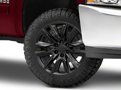 CA91 Gloss Black 6-Lug Wheel; 22x9; 28mm Offset (07-13 Silverado 1500)