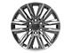 CA91 Gunmetal with Polished Face 6-Lug Wheel; 20x9; 28mm Offset (07-13 Silverado 1500)