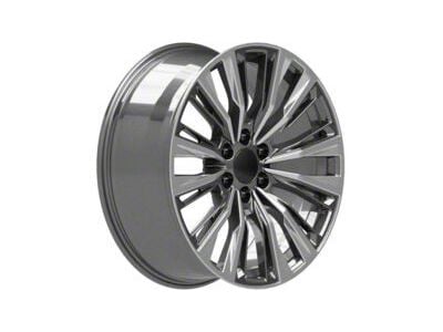 CA93 Gunmetal with Polished Face 6-Lug Wheel; 22x9; 28mm Offset (07-13 Silverado 1500)