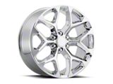 Chevy Snowflake Replica Chrome 6-Lug Wheel; 20x9; 27mm Offset (07-13 Silverado 1500)