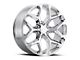 Chevy Snowflake Replica Chrome 6-Lug Wheel; 20x9; 27mm Offset (07-13 Silverado 1500)