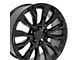 CV30 Gloss Black 6-Lug Wheel; 22x9; 28mm Offset (07-13 Silverado 1500)