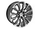 CV30 Gunmetal Machined 6-Lug Wheel; 22x9; 28mm Offset (07-13 Silverado 1500)