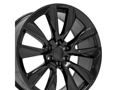 CV32 Gloss Black 6-Lug Wheel; 24x10; 28mm Offset (07-13 Silverado 1500)