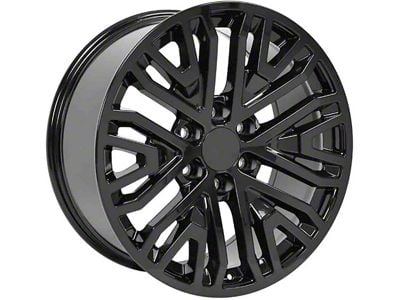 CV37 Black 6-Lug Wheel; 20x9; 28mm Offset (07-13 Silverado 1500)