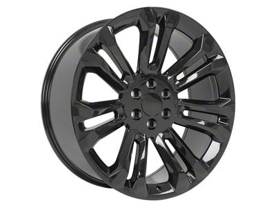 CV43 Black 6-Lug Wheel; 24x10; 24mm Offset (07-13 Silverado 1500)