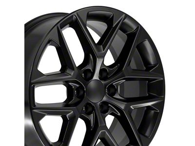 CV62 Gloss Black 6-Lug Wheel; 22x9; 28mm Offset (07-13 Silverado 1500)