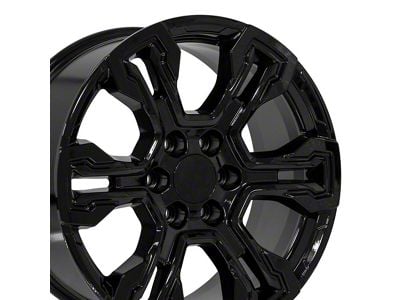 CV65 Gloss Black 6-Lug Wheel; 20x9; 26mm Offset (07-13 Silverado 1500)