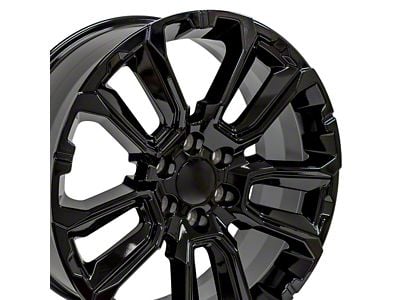 CV68 Black 6-Lug Wheel; 22x9; 28mm Offset (07-13 Silverado 1500)