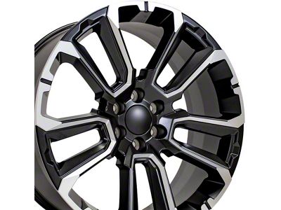 CV68 Satin Black Milled 6-Lug Wheel; 24x10; 28mm Offset (07-13 Silverado 1500)