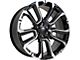 CV68 Satin Black Milled 6-Lug Wheel; 24x10; 28mm Offset (07-13 Silverado 1500)