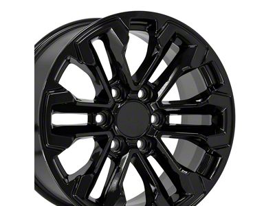 CV69 Gloss Black 6-Lug Wheel; 18x8.5; 26mm Offset (07-13 Silverado 1500)