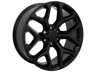 CV98B Satin Black 6-Lug Wheel; 22x9; 24mm Offset (07-13 Silverado 1500)