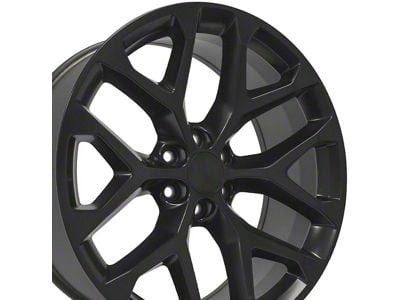 CV98B Satin Black 6-Lug Wheel; 24x10; 24mm Offset (07-13 Silverado 1500)