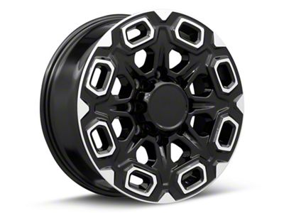 CV64B Black Machined 8-Lug Wheel; 20x8.5; 47mm Offset (11-14 Silverado 2500 HD)