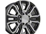 CV70B Black Machined 8-Lug Wheel; 20x8.5; 47mm Offset (11-14 Silverado 2500 HD)