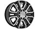 CV70B Black Machined 8-Lug Wheel; 20x8.5; 47mm Offset (11-14 Silverado 2500 HD)