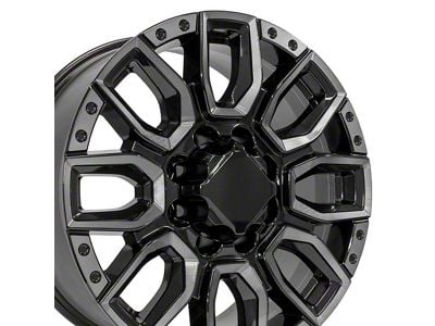 CV97B Black Milled 8-Lug Wheel; 20x8.5; 47mm Offset (11-14 Silverado 3500 HD SRW)