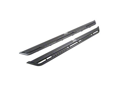 Go Rhino Dominator Xtreme DT Side Step Bars; Textured Black (07-10 Silverado 3500 HD Crew Cab)