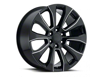 Silverado Split Replica Gloss Black Ball Milled 6-Lug Wheel; 22x9; 28mm Offset (07-14 Tahoe)