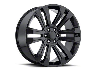 2017 Denali Replica Gloss Black 6-Lug Wheel; 24x10; 30mm Offset (07-14 Tahoe)