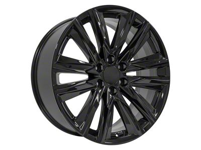 CA91 Gloss Black 6-Lug Wheel; 22x9; 28mm Offset (07-14 Tahoe)