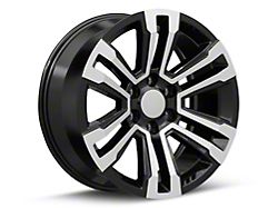 CV44 Gloss Black Machined 6-Lug Wheel; 20x9; 24mm Offset (07-14 Tahoe)