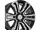 CV44 Gloss Black Machined 6-Lug Wheel; 20x9; 24mm Offset (07-14 Tahoe)