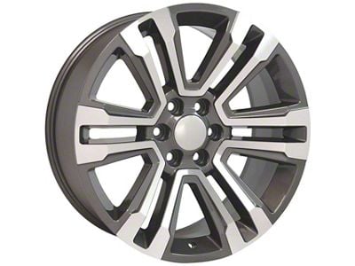 CV44 Gunmetal Machined 6-Lug Wheel; 20x9; 24mm Offset (07-14 Tahoe)