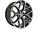 CV98B Black Machined 6-Lug Wheel; 24x10; 24mm Offset (07-14 Tahoe)