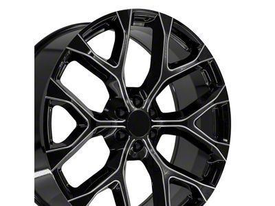 CV98B Black Milled 6-Lug Wheel; 26x10; 24mm Offset (07-14 Tahoe)