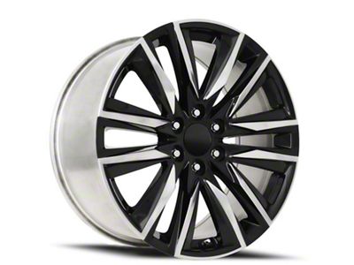 Escalade Sport Replica Gloss Black and Polished 6-Lug Wheel; 22x9; 28mm Offset (07-14 Tahoe)