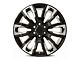 GM Split 6-Spoke Replica Gloss Black with Chrome Inserts 6-Lug Wheel; 24x10; 31mm Offset (07-14 Tahoe)